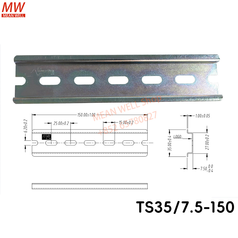 Lm8Uu Bearing - TS35 7.5mm DIN Rail Connector for
