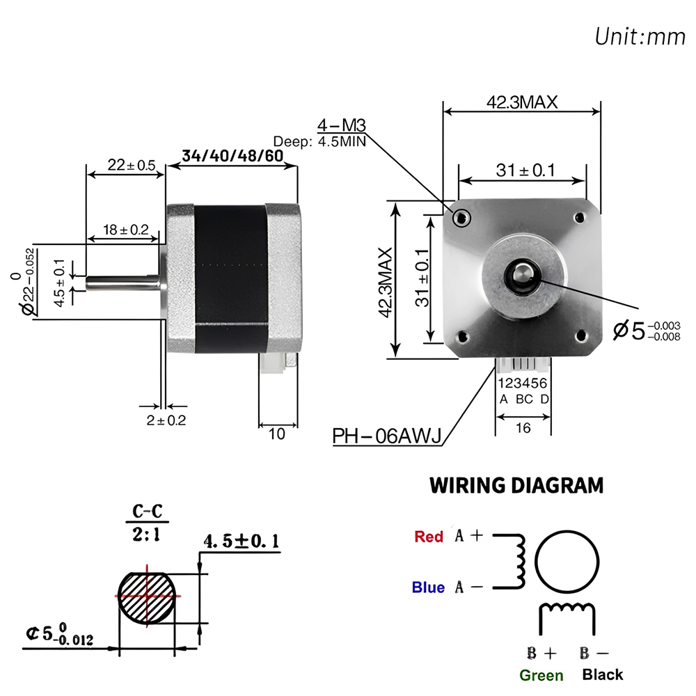 Nema 17 42mm Stepper Motor Ope - огляд і ціна Stepper Motor Nema17
