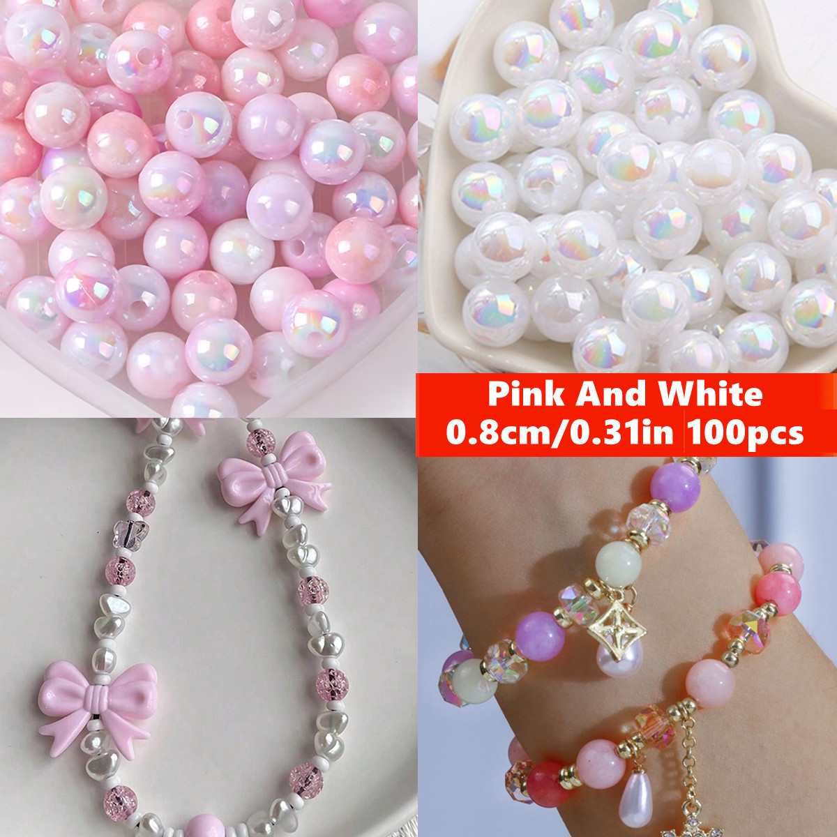 8mm 100pcs Pink Cute And Beaut - огляд і ціна Coupling 8Mm
