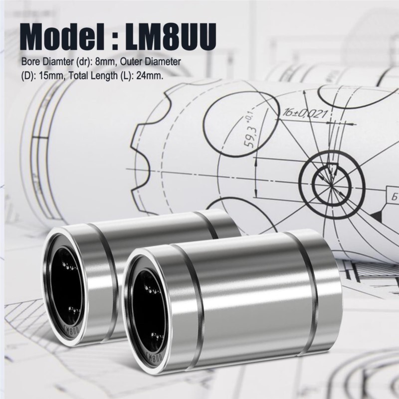4/10PCS LM8UU LM10UU LM16UU LM - огляд і ціна Linear Rod 8Mm