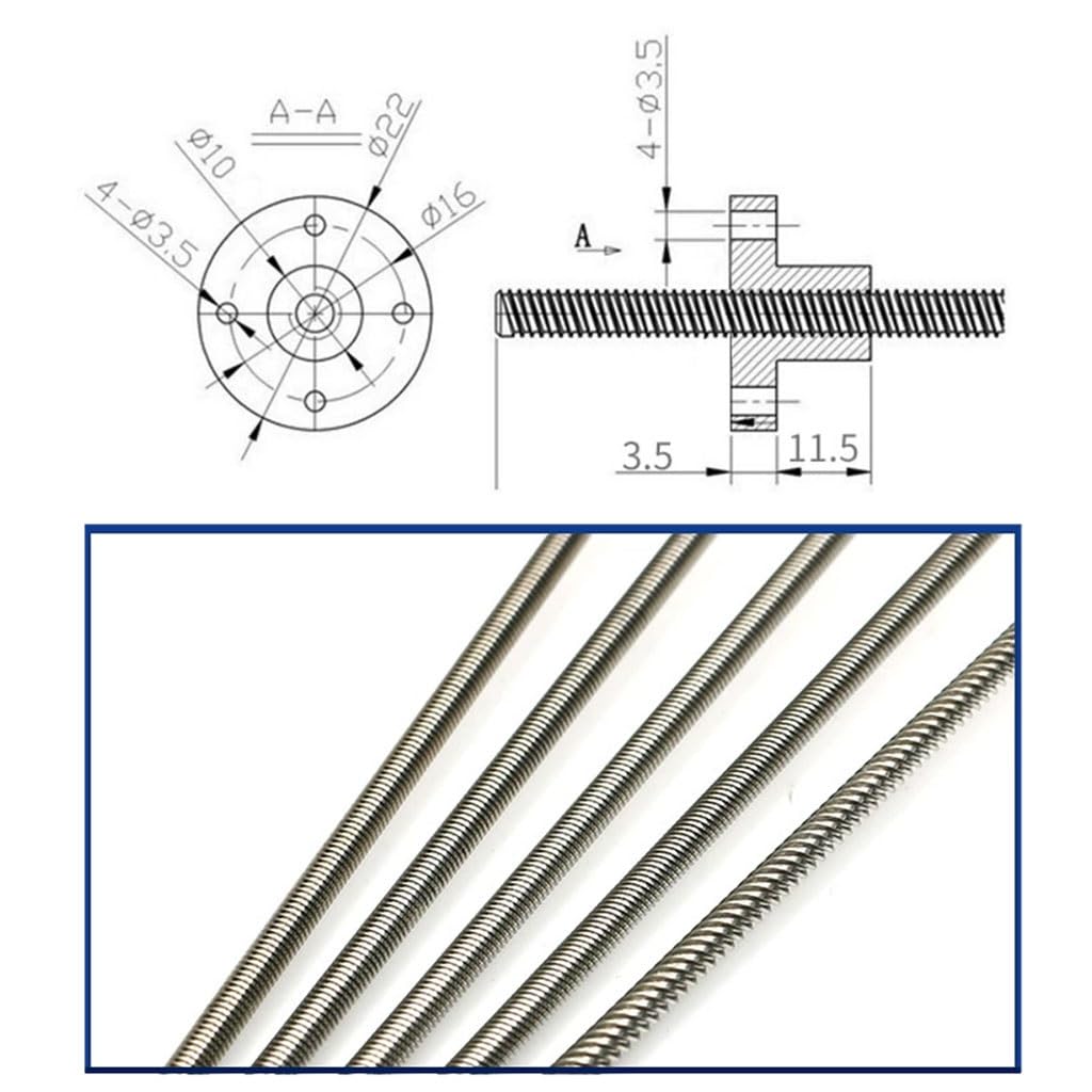 1pcs T6 lead Screw Round Flang - огляд і ціна Lead Screw 8Mm