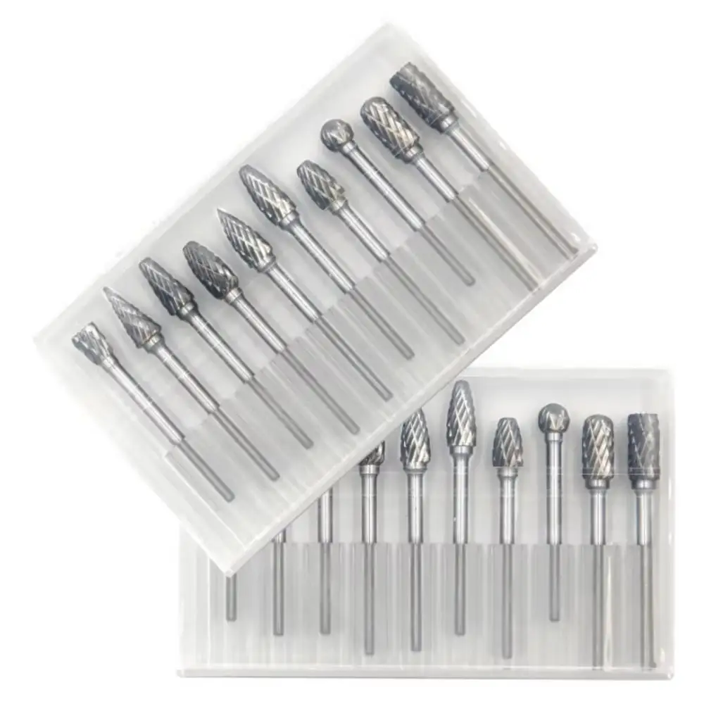 10PCS Carbide Rotary Burr Set  - огляд і ціна Carbide End Mill